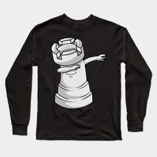 Rook Chess piece at Chess Hip Hop Dance Dab Long Sleeve T-Shirt